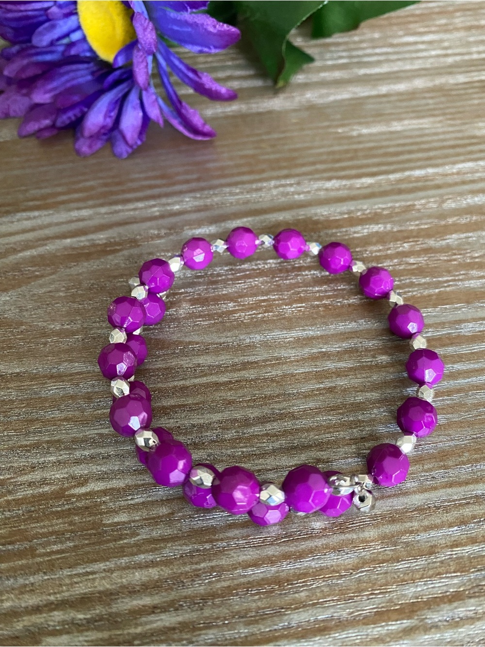 Fuchsia Bead Wrap Bracelet - Women Jewelry